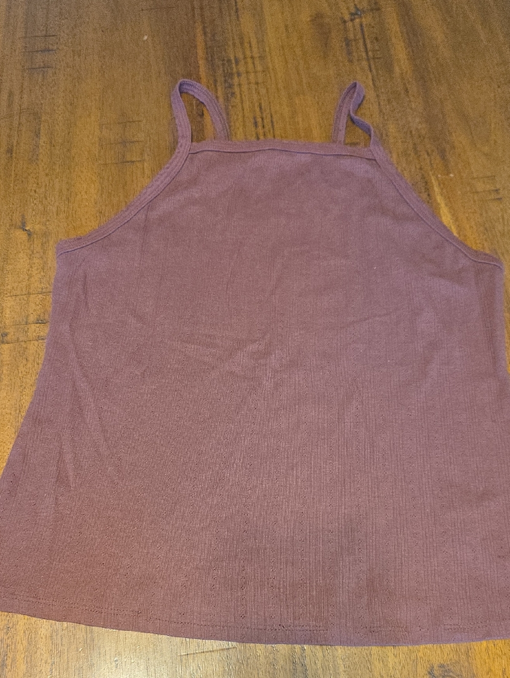 Women’s Ribbed Spaghetti Strap Tank Top - Brown